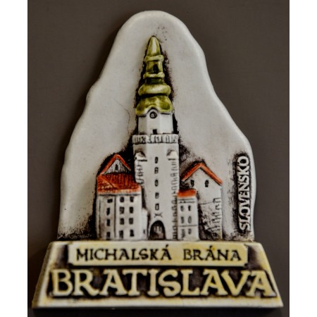 Keramická magnetka Michalská veža, Bratislava 2v1