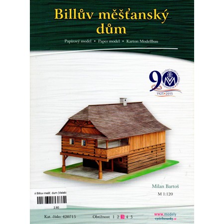 Papierový model Billův měšťanský dům - Valašské muzeum v přírode