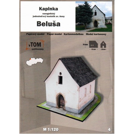 Papierový model Kaplnka Beluša