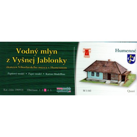 Papierový model Vodný mlyn z Vyšnej Jablonky