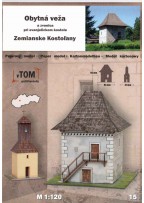 Papierový model Obytná veža a zvonica, Zemianske Kostoľany