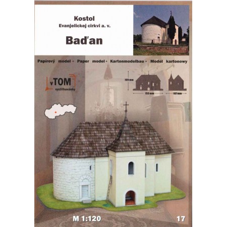 Papierový model Kostol Baďan