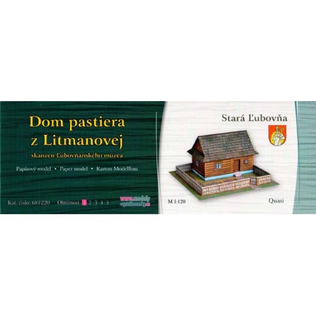 Papierový model Dom pastiera z Litmanovej - skanzen Stará Ľubovňa