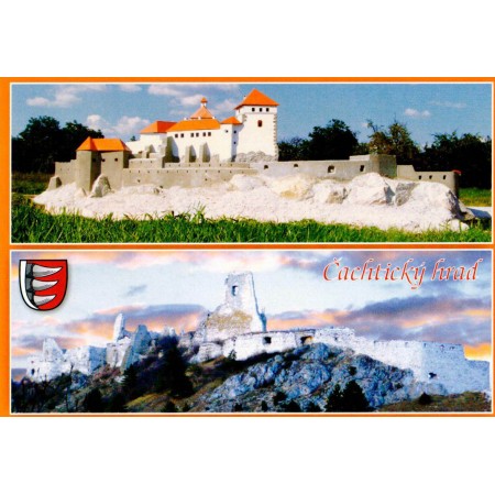 Pohľadnica PM  Čachtice hrad a model