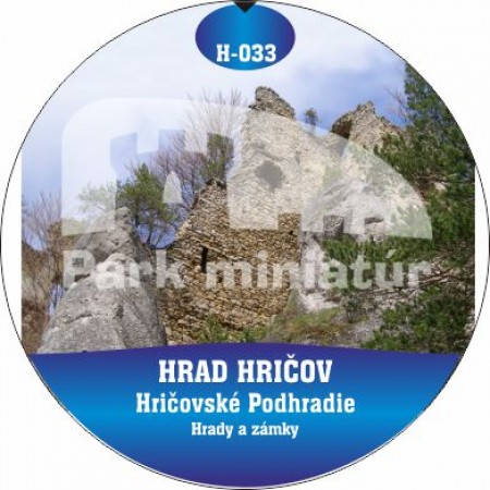 Button Hrady 033 Hrad Hričov II, Hričovské Podhradie