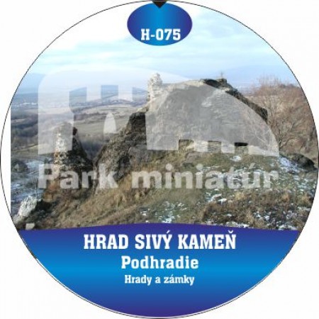 Button Hrady 075 Hrad Sivý Kameň, Podhradie