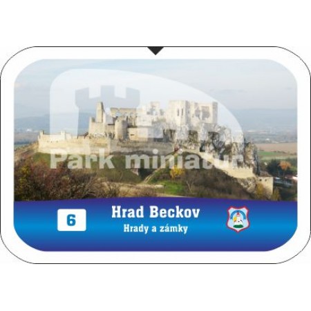 Button obdĺžnik Hrady 006 Hrad Beckov II, Beckov