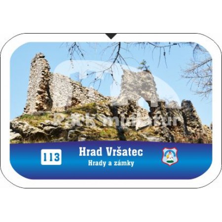 Button obdĺžnik Hrady 113 Hrad Vršatec, Vršatecké Podhradie