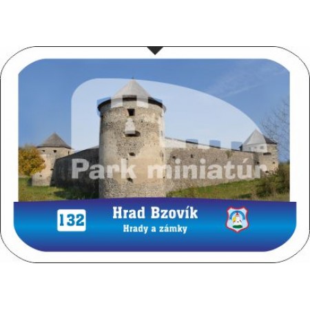 Button obdĺžnik Hrady 132 Hrad Bzovík