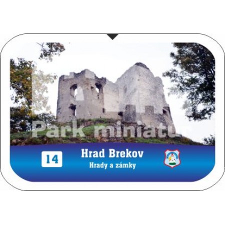 Button obdĺžnik Hrady 014 Hrad Brekov, Brekov