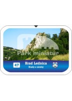 Button obdĺžnik Hrady 047 Hrad Lednica, Lednica