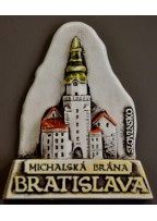Keramická magnetka Michalská veža, Bratislava 2v1