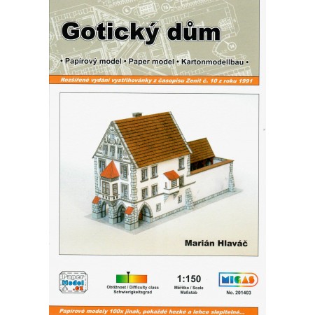 Papierový model Gotický dům
