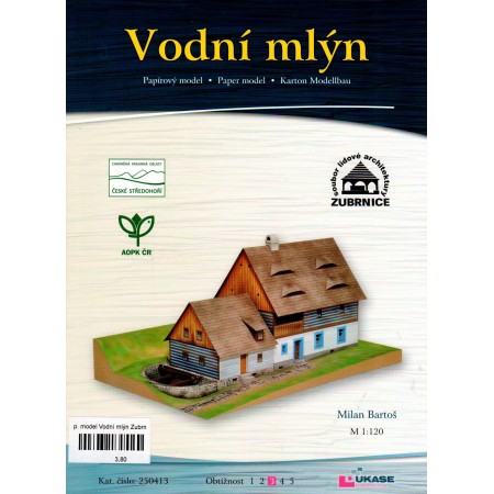 Papierový model Vodní mlýn, Zubrnice