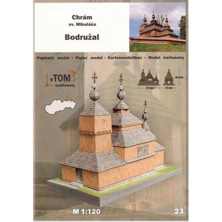 Papierový model Chrám sv. Mikuláša Bodružal