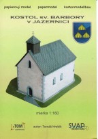 Papierový model Kostol sv. Barbory, Jazernica
