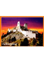Pohľadnica Čachtický hrad nočný