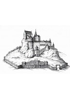 Pohľadnica Oravský hrad kresba